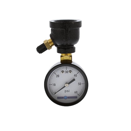 Jones Stephens 2in. 60 psi Gas Test Gauge Assembly, Bell Style with 3/4in. Connection G66060